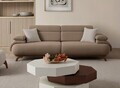 Canapea 3 locuri, Atelier del Sofa, 752EST1149, Lemn de carpen/PAL melaminat, Latte