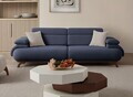 Canapea 3 locuri, Atelier del Sofa, 752EST1151, Lemn de carpen/PAL melaminat, Albastru navy