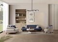 Canapea 3 locuri, Atelier del Sofa, 752EST1151, Lemn de carpen/PAL melaminat, Albastru navy