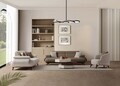 Canapea 3 locuri, Atelier del Sofa, 752EST1153, Lemn de carpen/PAL melaminat, Pământ