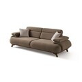 Canapea 3 locuri, Atelier del Sofa, 752EST1153, Lemn de carpen/PAL melaminat, Pământ