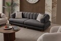 Canapea 3 locuri, Atelier del Sofa, 752EST1155, Lemn de carpen/PAL melaminat, Antracit