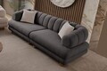 Canapea 3 locuri, Atelier del Sofa, 752EST1155, Lemn de carpen/PAL melaminat, Antracit