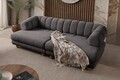 Canapea 3 locuri, Atelier del Sofa, 752EST1155, Lemn de carpen/PAL melaminat, Antracit