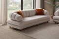 Canapea 3 locuri, Atelier del Sofa, 752EST1156, Lemn de carpen/PAL melaminat, Bej