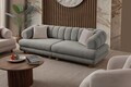 Canapea 3 locuri, Atelier del Sofa, 752EST1157, Lemn de carpen/PAL melaminat, Gri