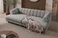 Canapea 3 locuri, Atelier del Sofa, 752EST1157, Lemn de carpen/PAL melaminat, Gri