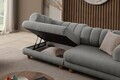 Canapea 3 locuri, Atelier del Sofa, 752EST1157, Lemn de carpen/PAL melaminat, Gri