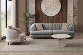 Canapea 3 locuri, Atelier del Sofa, 752EST1157, Lemn de carpen/PAL melaminat, Gri