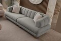 Canapea 3 locuri, Atelier del Sofa, 752EST1157, Lemn de carpen/PAL melaminat, Gri
