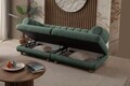 Canapea 3 locuri, Atelier del Sofa, 752EST1158, Lemn de carpen/PAL melaminat, Verde