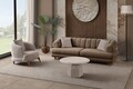 Canapea 3 locuri, Atelier del Sofa, 752EST1159, Lemn de carpen/PAL melaminat, Latte