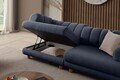 Canapea 3 locuri, Atelier del Sofa, 752EST1161, Lemn de carpen/PAL melaminat, Albastru navy