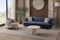 Canapea 3 locuri, Atelier del Sofa, 752EST1161, Lemn de carpen/PAL melaminat, Albastru navy