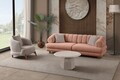 Canapea 3 locuri, Atelier del Sofa, 752EST1162, Lemn de carpen/PAL melaminat, Roz pudra