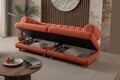Canapea 3 locuri, Atelier del Sofa, 752EST1163, Lemn de carpen/PAL melaminat, Caramiziu