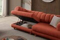 Canapea 3 locuri, Atelier del Sofa, 752EST1163, Lemn de carpen/PAL melaminat, Caramiziu