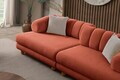 Canapea 3 locuri, Atelier del Sofa, 752EST1163, Lemn de carpen/PAL melaminat, Caramiziu