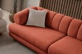Canapea 3 locuri, Atelier del Sofa, 752EST1163, Lemn de carpen/PAL melaminat, Caramiziu