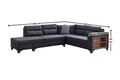 Coltar, Atelier del Sofa, 752EST1390, Lemn de carpen/PAL melaminat, Antracit
