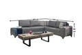 Coltar, Atelier del Sofa, 752EST1400, Lemn de carpen/PAL melaminat, Gri