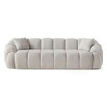 Canapea cu 4 locuri, Atelier del Sofa, 752EST2301, Lemn de carpen/PAL melaminat, Alb