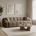 Canapea cu 4 locuri, Atelier del Sofa, 752EST2302, Lemn de carpen/PAL melaminat, Maro