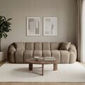 Canapea cu 4 locuri, Atelier del Sofa, 752EST2302, Lemn de carpen/PAL melaminat, Maro