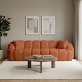 Canapea cu 4 locuri, Atelier del Sofa, 752EST2303, Lemn de carpen/PAL melaminat, Caramiziu