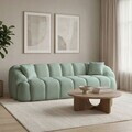 Canapea cu 4 locuri, Atelier del Sofa, 752EST2304, Lemn de carpen/PAL melaminat, Turcoaz