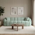 Canapea cu 4 locuri, Atelier del Sofa, 752EST2304, Lemn de carpen/PAL melaminat, Turcoaz