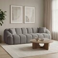 Canapea cu 4 locuri, Atelier del Sofa, 752EST2306, Lemn de carpen/PAL melaminat, Gri