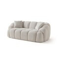 Canapea 2 locuri, Atelier del Sofa, 752EST2501, Lemn de carpen/PAL melaminat, Alb
