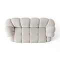 Canapea 2 locuri, Atelier del Sofa, 752EST2501, Lemn de carpen/PAL melaminat, Alb