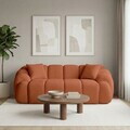 Canapea 2 locuri, Atelier del Sofa, 752EST2503, Lemn de carpen/PAL melaminat, Caramiziu