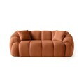 Canapea 2 locuri, Atelier del Sofa, 752EST2503, Lemn de carpen/PAL melaminat, Caramiziu