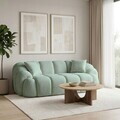 Canapea 2 locuri, Atelier del Sofa, 752EST2504, Lemn de carpen/PAL melaminat, Turcoaz