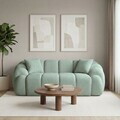 Canapea 2 locuri, Atelier del Sofa, 752EST2504, Lemn de carpen/PAL melaminat, Turcoaz