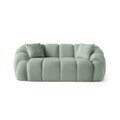 Canapea 2 locuri, Atelier del Sofa, 752EST2504, Lemn de carpen/PAL melaminat, Turcoaz