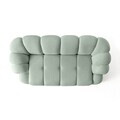 Canapea 2 locuri, Atelier del Sofa, 752EST2504, Lemn de carpen/PAL melaminat, Turcoaz