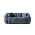 Canapea 2 locuri, Atelier del Sofa, 752EST2505, Lemn de carpen/PAL melaminat, Albastru navy