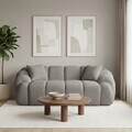 Canapea 2 locuri, Atelier del Sofa, 752EST2506, Lemn de carpen/PAL melaminat, Gri