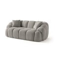 Canapea 2 locuri, Atelier del Sofa, 752EST2506, Lemn de carpen/PAL melaminat, Gri