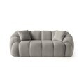 Canapea 2 locuri, Atelier del Sofa, 752EST2506, Lemn de carpen/PAL melaminat, Gri