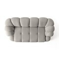 Canapea 2 locuri, Atelier del Sofa, 752EST2506, Lemn de carpen/PAL melaminat, Gri