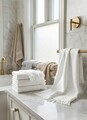 Set prosoape, L'essentiel Maison, Jelena, Bumbac, Gri