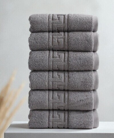 Set prosoape, L'essentiel Maison, Greek, Bumbac, Antracit