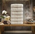 Set prosoape, L'essentiel Maison, Greek, Bumbac, Crem
