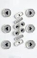 Set de mic dejun, Hermia, 759NRE1138, Ceramica, Platou: 20 x 9 x 3 cm (2 bucăți), Alb/Negru
