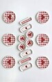 Set de mic dejun, Hermia, 759NRE1140, Ceramica, Platou: 20 x 9 x 3 cm (2 bucăți), Roz/Alb